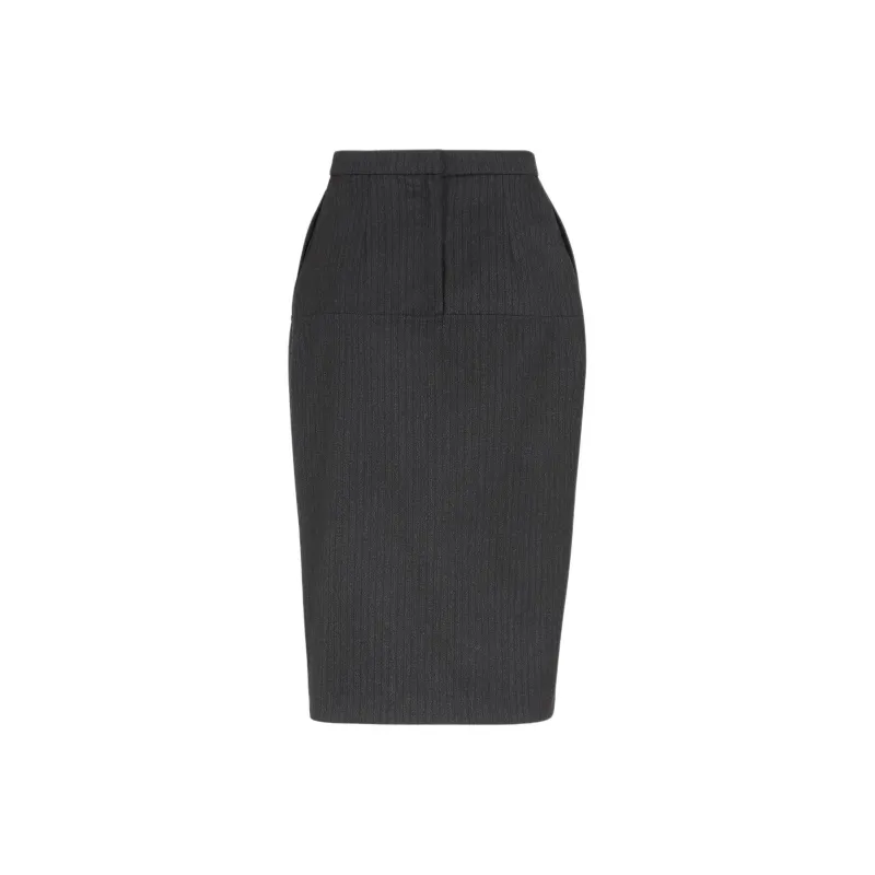 FENDI FW24 Casual Long Skirts Women's Black-0