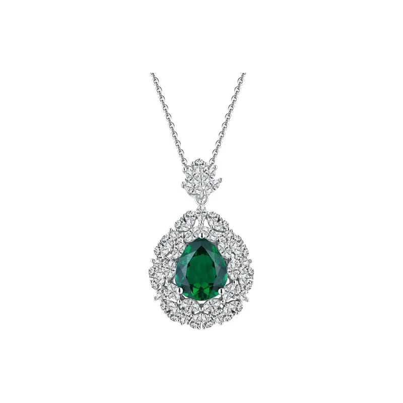 ATTAGEMS 925 Sterling Silver Artificial Gemstone Necklaces Women's-0