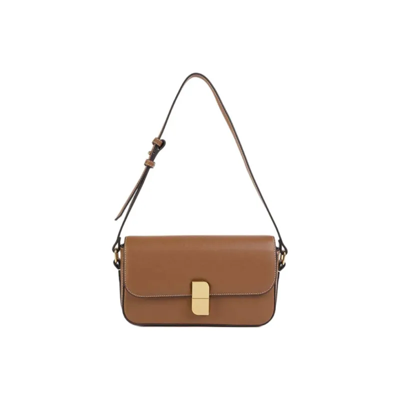 Nat & Nin Leather Baguette Bag Shoulder Bag Small Size Women's Hazelnut-0