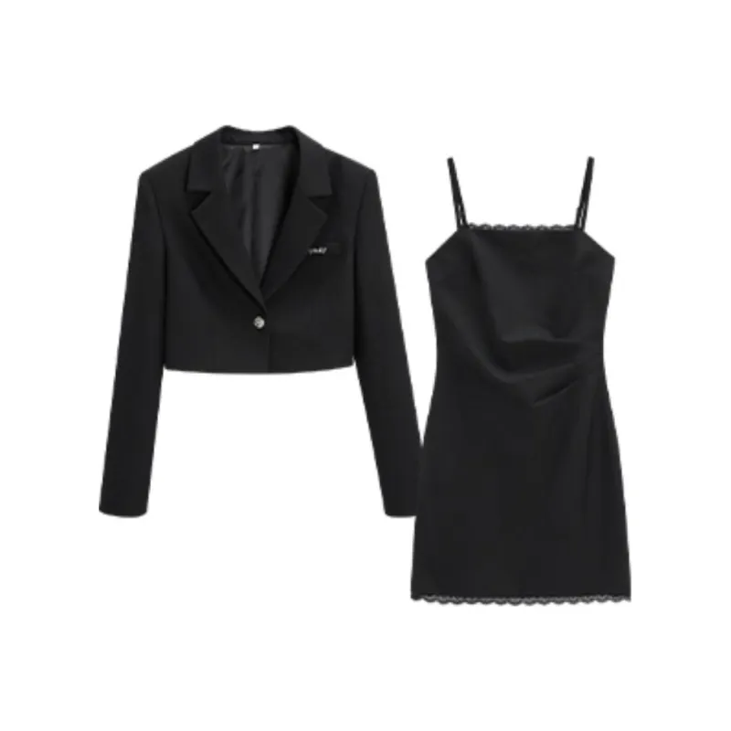 Love To Serve Skirt Set Women's Black-0