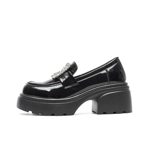 15 MINS Chunky Heel High Heels Women's Black