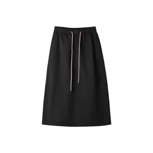 HLA Casual Long Skirts Women's Black