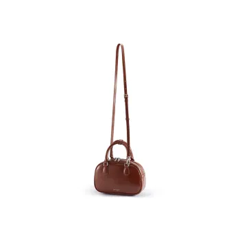 Soullight Split Cow Leather With Synthetic Leather Crossbody One Shoulder Handbag Medium Size Women's Brown
