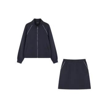 Mo Han Yi Mei Skirt Set Women's Navy Blue