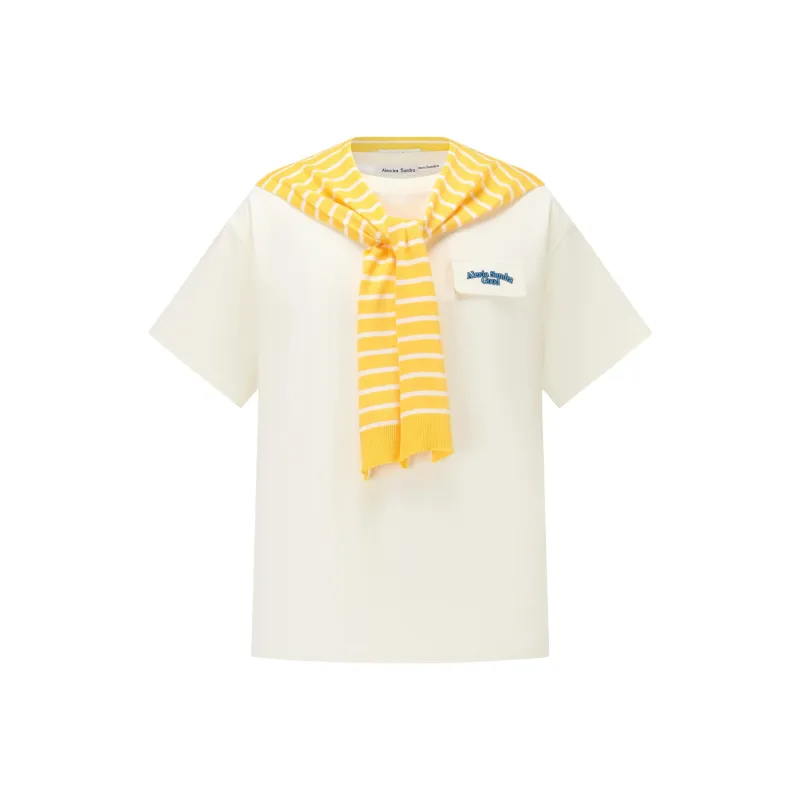 Alexia Sandra T Shirts Women's White/Yellow-0