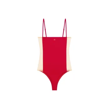 COURREGES Illusion Square Swimsuit 'Ruby'