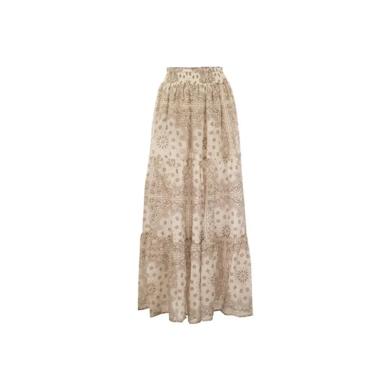 MC2 Saint Barth Cheyenne Pleated Long Skirt-0