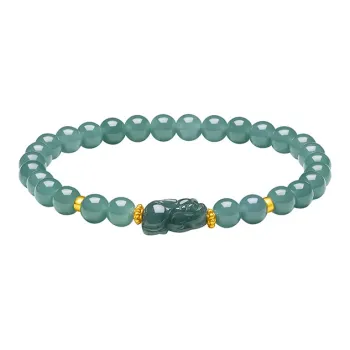 LIU GUI FU JEWELRY Bean Type Jadeite Bracelets Unisex