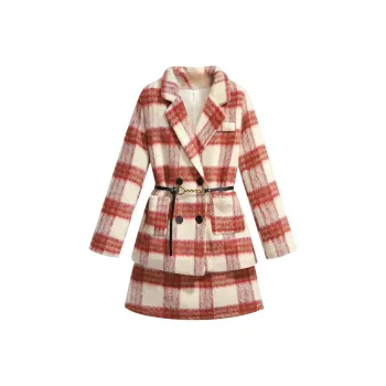 TUSHIFEI Skirt Set Women's Plaid