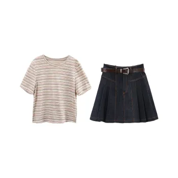 A Paradise For Awakening Skirt Set Women's Denim Blue