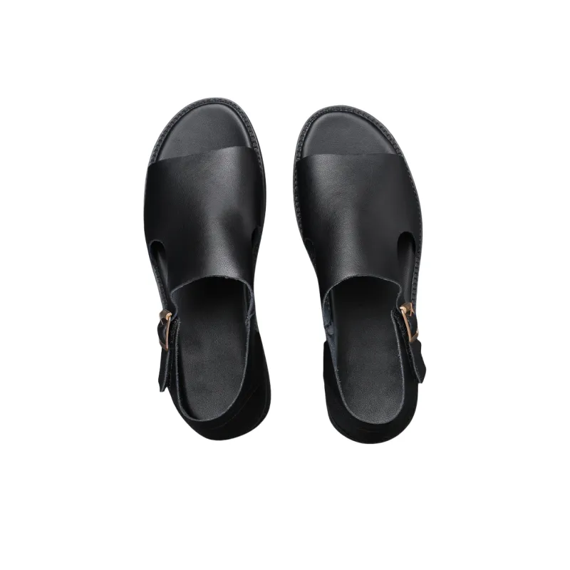 A Fairy Tale Of A Pair Of Shoes One Strap Sandals Men's Black-3