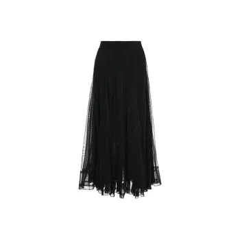 BESIONIA SS25 Casual Long Skirts Women's Black