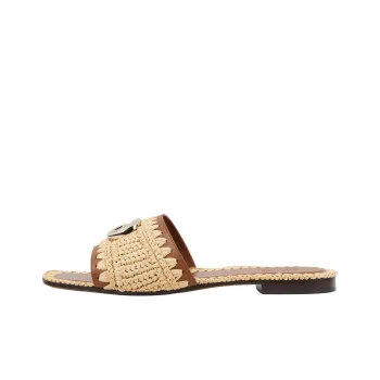 GUCCI Slide Slippers Women's Gold