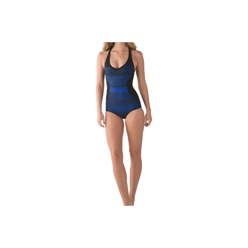 Lululemon Tidal Flow One-piece Swimsuit Women's Blue Black-0