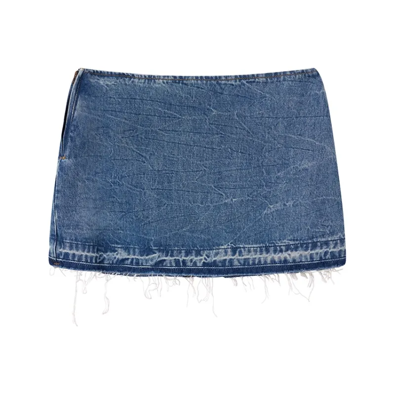 Ouyang Denim Short Skirts Women's Sea Salt Blue-0
