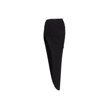Khy x ATLEIN FW24 DROP 012 Ruched Maxi Skirt Casual Long Skirts Women's Black