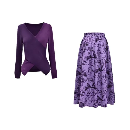 DIFFIE RIEGER Skirt Set Women's Purple
