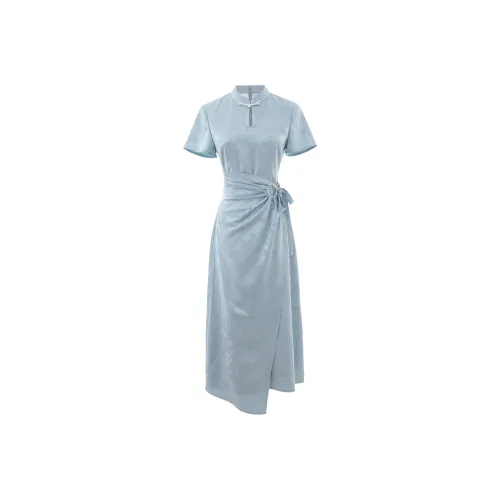 Blovelan Cheongsam Women's Lake Blue