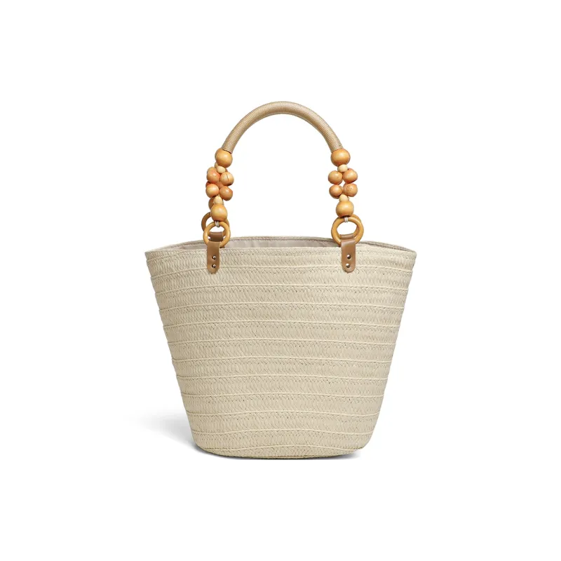 PT'SON Fabric One Shoulder Handbag Regular Women's Beige-6