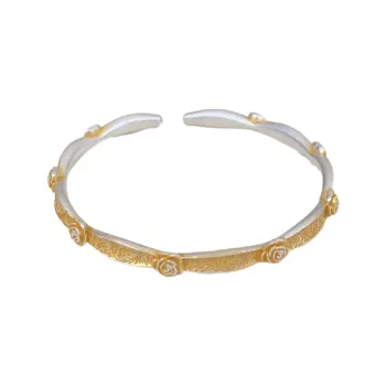 YINI 999 Fine Silver Sterling Silver Bracelets Women's