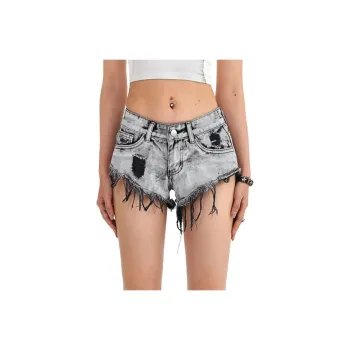 Aros Super Shopping Denim Shorts Women's Gray