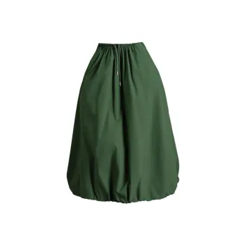 You Cow Me Pants Casual Long Skirt Women's Green