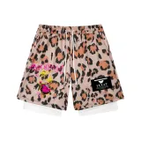 Brown Leopard Print Mock Two-Piece Bomb Spiders