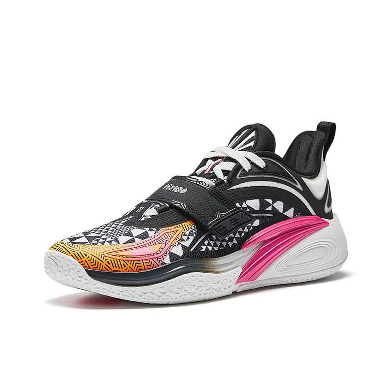 Anta KAI 1 Shock Absorbers With Slip Resistant Features Low Top Basketball Shoes Men's Mismatched Black White-2