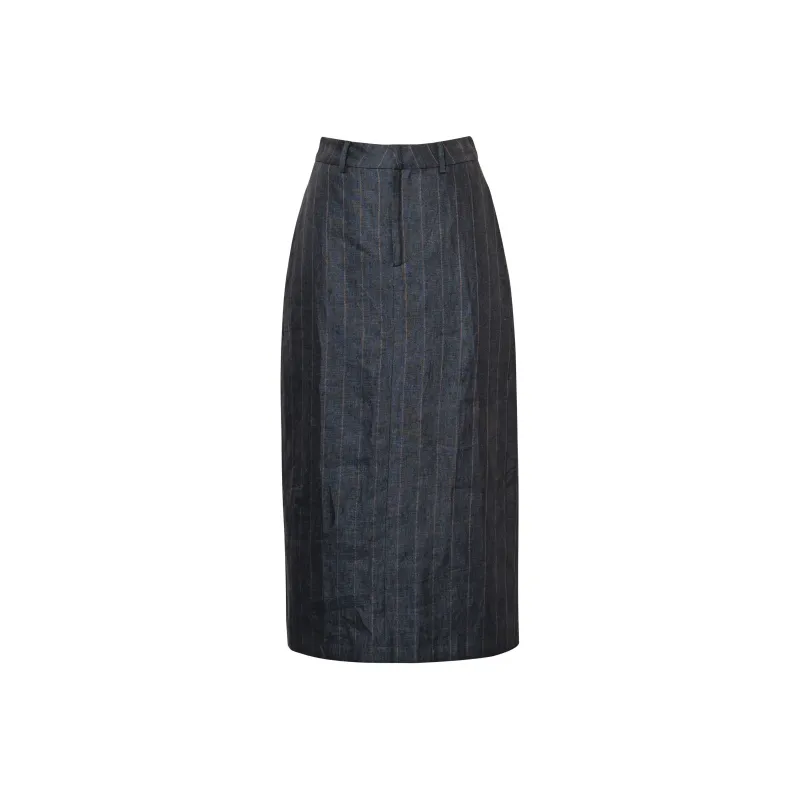ROEYSHOUSE Casual Long Skirts Women's Stripes-0