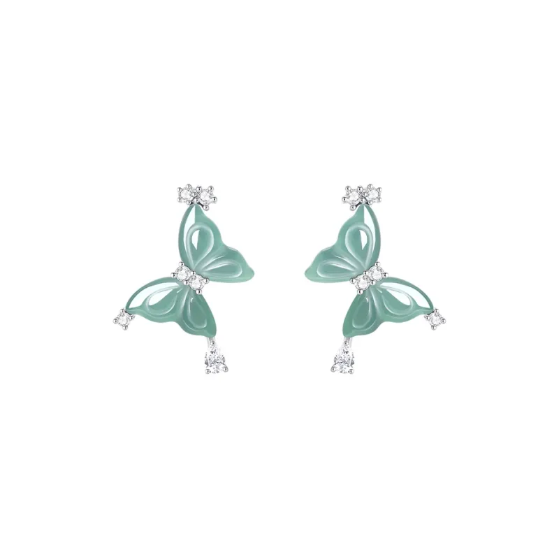 LISM S925 Silver Stud Earrings Women's-0