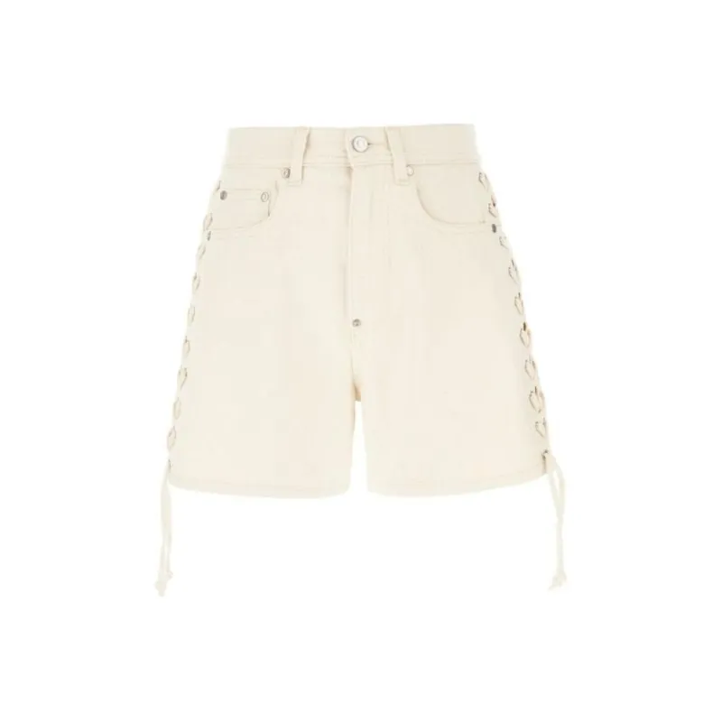 Stella McCartney Side Lace-Up Detailed Twill Shorts-0