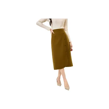 SMEN Casual Long Skirts Women's Tea Brown