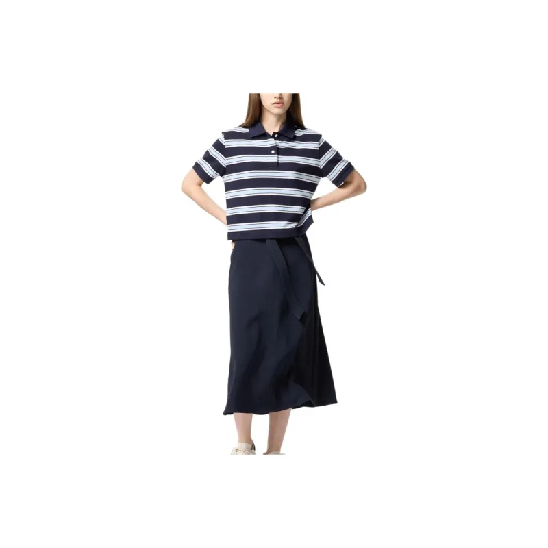 UNIQLO Casual Long Skirts Women's Navy Blue-0