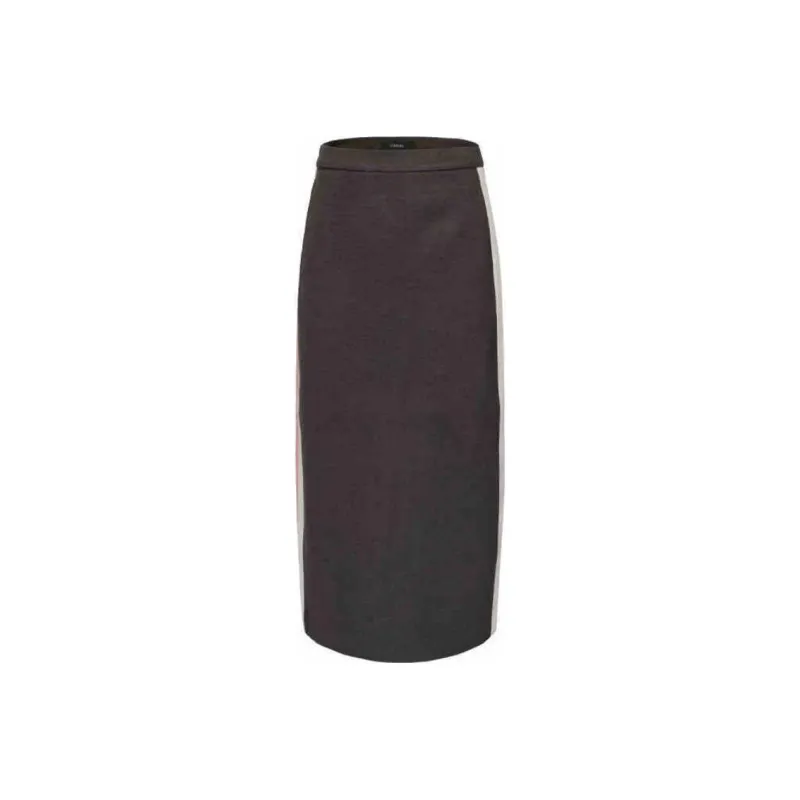 GIMING Casual Long Skirt Women's Pink+White+Gray-0