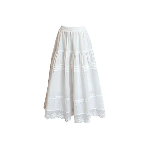 HTHK Casual Long Skirt Women's White