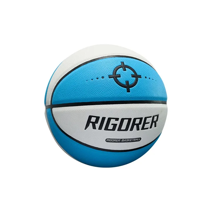 RIGORER RG600X Collection PU Basketball White Blue Size 7 Ball Training Competition Unisex-1