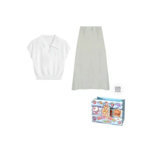 TWOPLUMGIRLS Two Piece Skirt Sets Women's