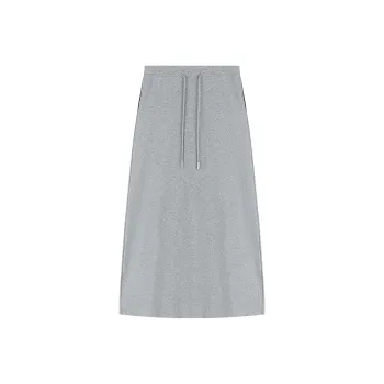 VS WHAT Casual Long Skirt Women's Heather Gray