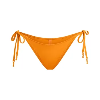 SKIMS SS25 SIGNATURE SWIM DIPPED TIE BIKINI BOTTOM Swimming Shorts Women's Tangerine/Orange