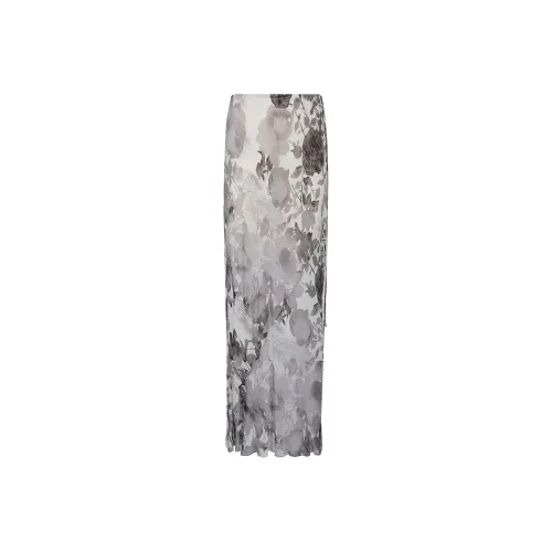 Patrizia Pepe Casual Long Skirt Women's Gray