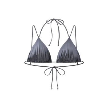 Khy FW24 DROP 010 Ruched Triangle Bikini Top Bikini Women's Meteor Gray