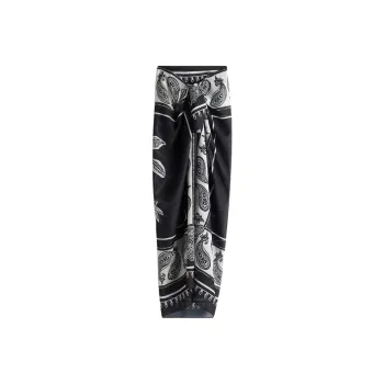 H&M Wrap Skirt Women's Black/White