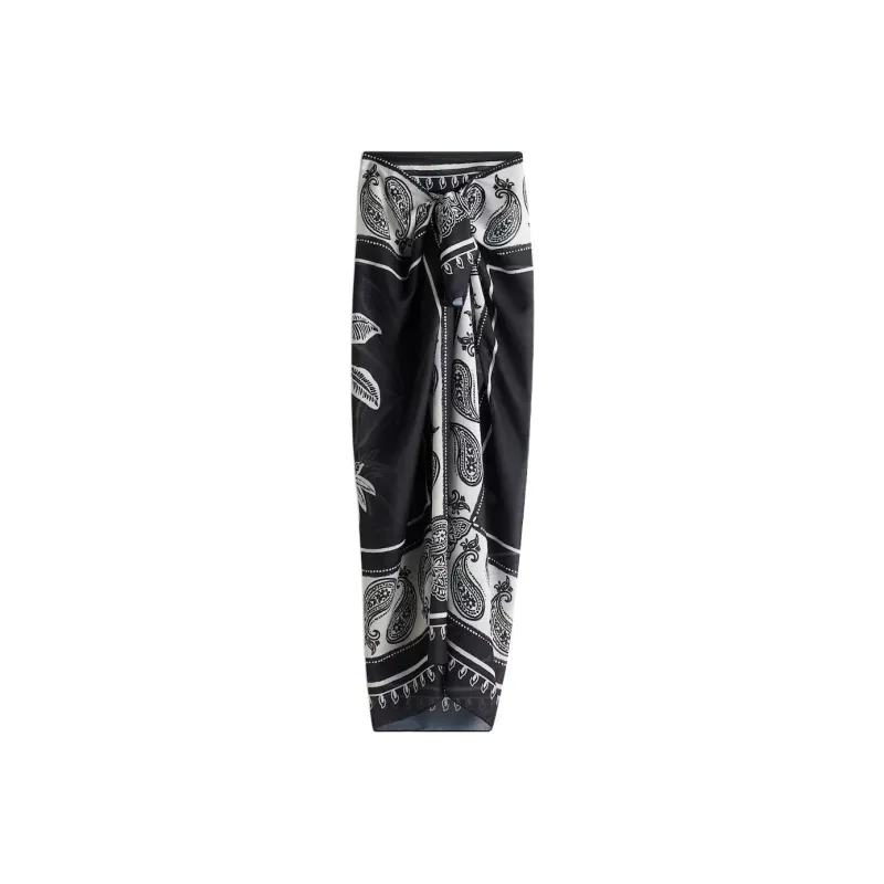 H&M Wrap Skirt Women's Black/White-0