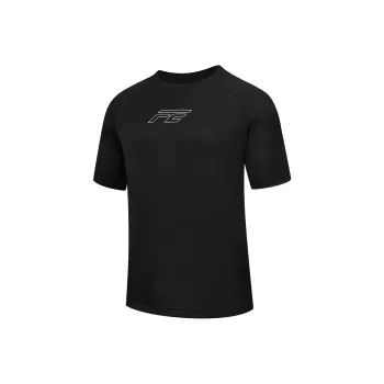QIAODAN T Shirt Men's Black/Thick Board Print