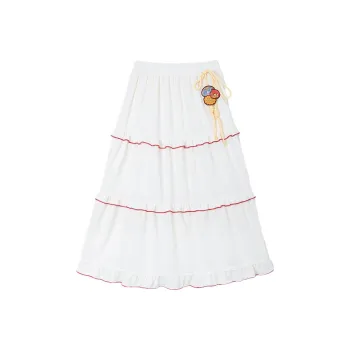 B.Duck Casual Long Skirts Women's Ecru