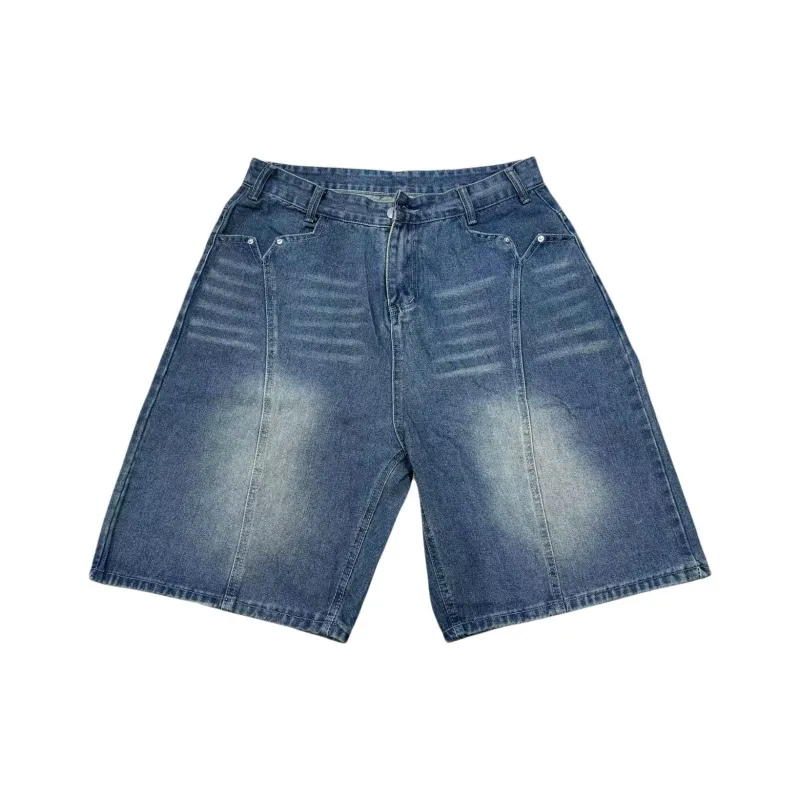 KVIV Denim Shorts Men Vintage Blue -5