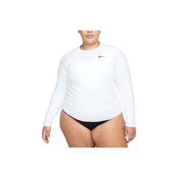 Nike Essential Dri FIT Women's Long Sleeve Hydroguard Swim Top Plus Size