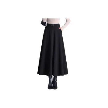 La Chapelle Casual Long Skirt Women's Black