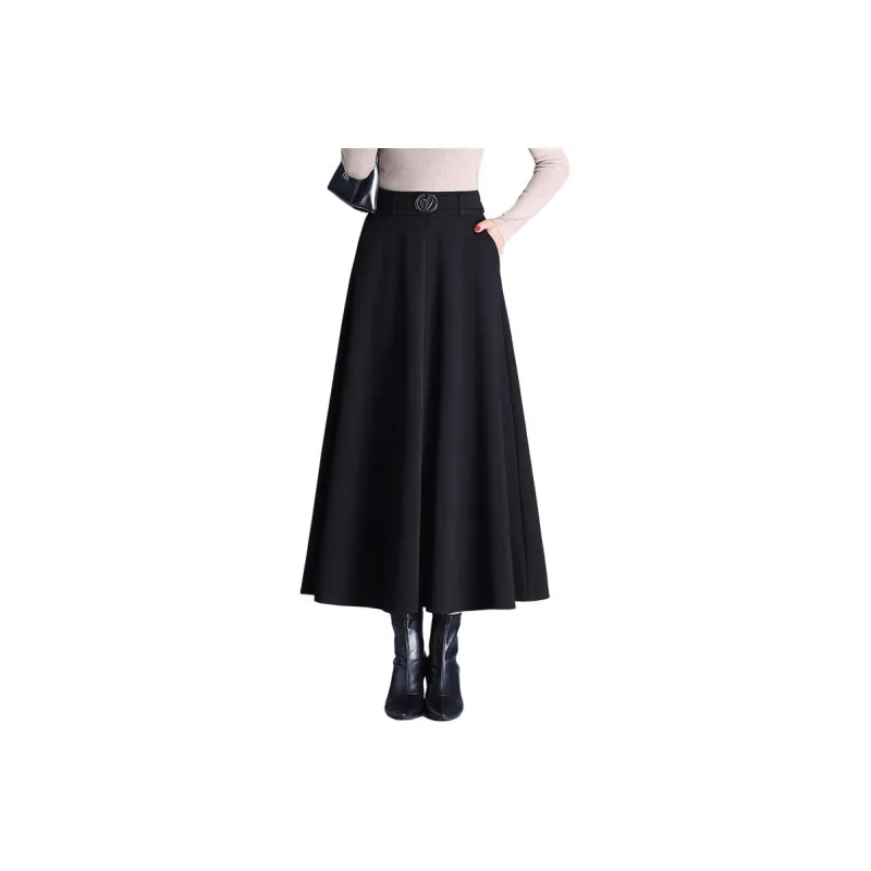 La Chapelle Casual Long Skirt Women's Black-0