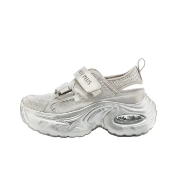 FIVE PLUS Slip Resistant, Abrasion Resistant, Lightweight, Breathable Low Top Chunky Sneakers Women's